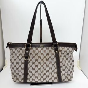 Gucci Brown Monogram Tote Bag